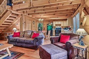 Smart TV, chimenea, videojuegos y biblioteca musical 