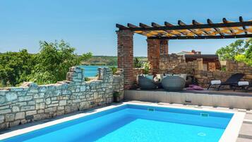 Outdoor pool, a heated pool