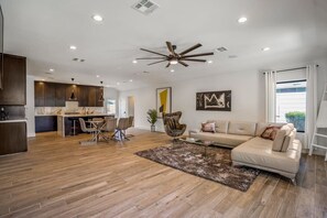 TV, caminetto, impianto stereo