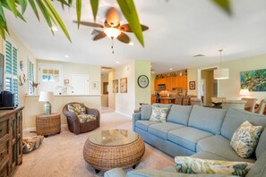 TV, DVD player, books