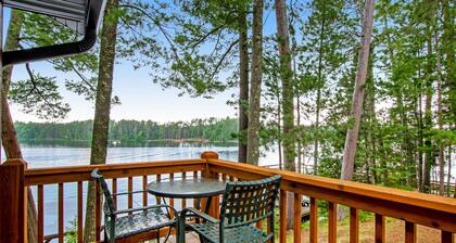 Waterfront cabin with Plum Lake views, private dock, beach access & kayaks