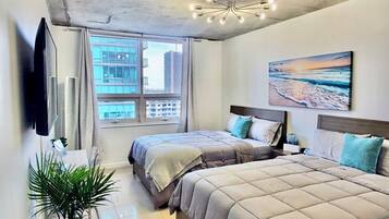 2 chambres, fer et planche à repasser, lit parapluie, Wi-Fi gratuit