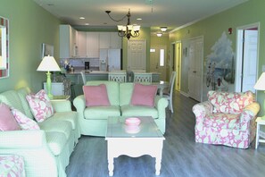 Smart TV, fireplace, video games, books