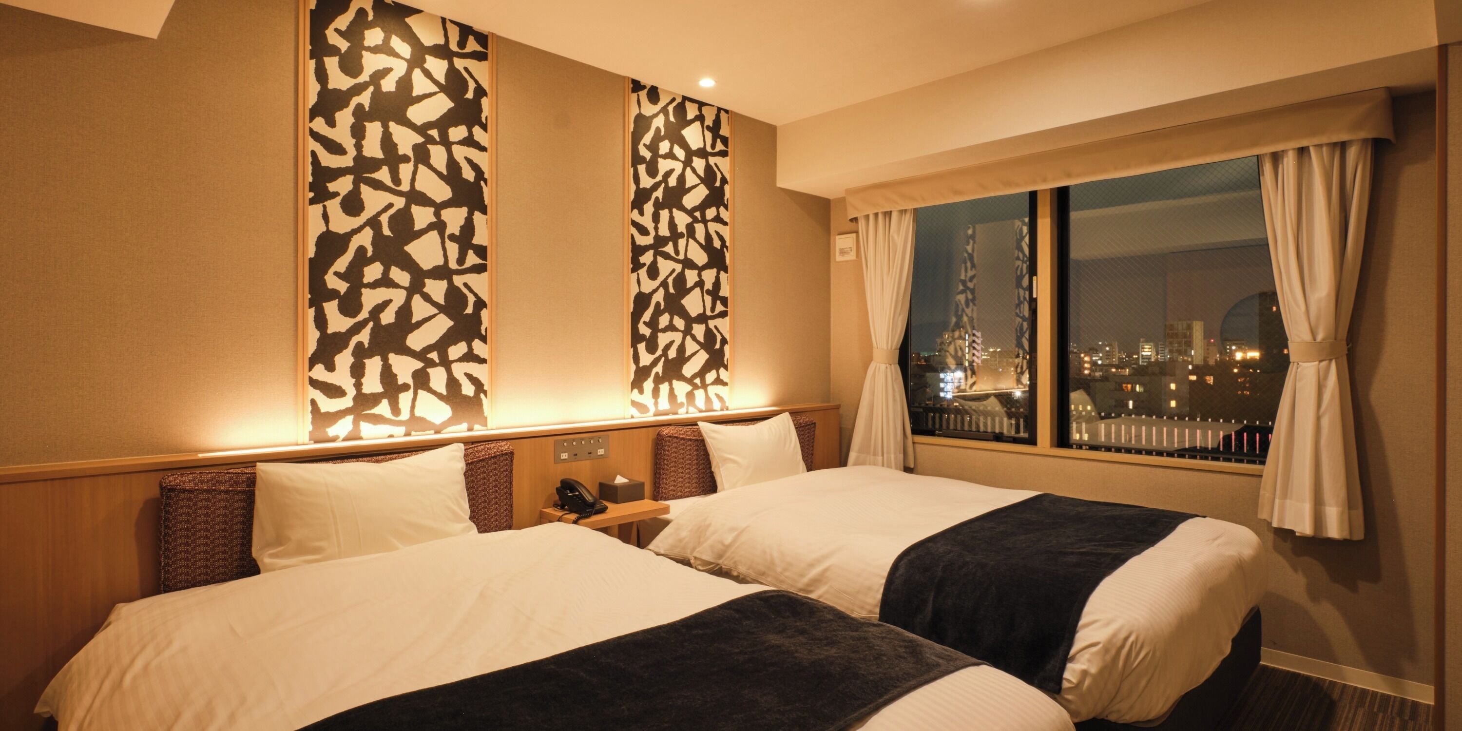 City View Twin Room, Non Smoking | Down comforters, in-room safe, blackout drapes, free WiFi