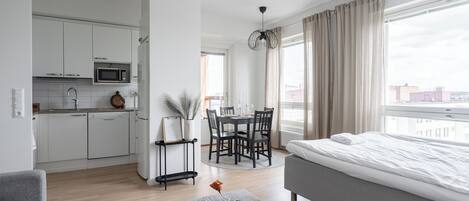 Exclusive Apartment | 1 bilik tidur, peralatan tempat tidur premium, dihias secara berasingan