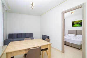 Family Suite, 2 Bedrooms, Non Smoking | Living area | 32-inch Smart TV with satellite channels, TV - Amara Suites and Studios (Hersonissos)