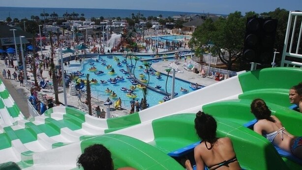 A water park with multiple pools and water slides. - Book now for the SUMMER before it’s gone @ Ocean Lakes Family Campground!! (Myrtle Beach)