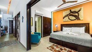 2 slaapkamers, een strijkplank/strijkijzer, gratis wifi, beddengoed