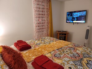 1 bedroom, premium bedding, desk, iron/ironing board