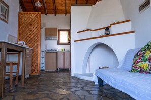 Living area - Apartment With Pool and Panorama View (Samos)
