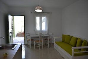 Apartment, 1 Bedroom, Terrace, Garden View | Interior - Studio At Villa Ioanna With Gorgeous Sea View (Tinos)