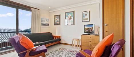 TV, DVD player, stereo