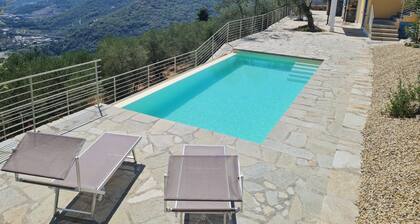 Dream home with sea views and heated pool & large terrace in the olive grove