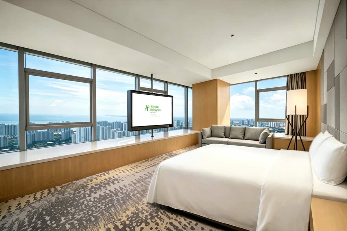套房, 1 间卧室, 海景 | 床单