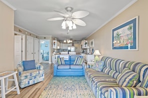 TV, DVD player - Ocean Terrace I F3-3BR/2BA Condo in Cherry Grove (North Myrtle Beach)