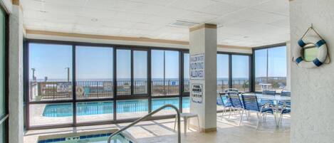 Indoor pool, outdoor pool