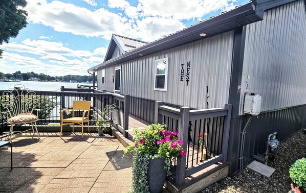Terrace/patio - COME REST AT THE NEST! Year round, water front home close to Ellicottville! (Machias)
