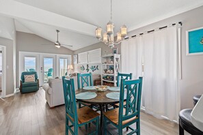 Dining - "Waters Edge 435-B" - Oceanfront Condo w/ Community Pool, 2 Bedrooms / 2 Bathrooms (Holden Beach)