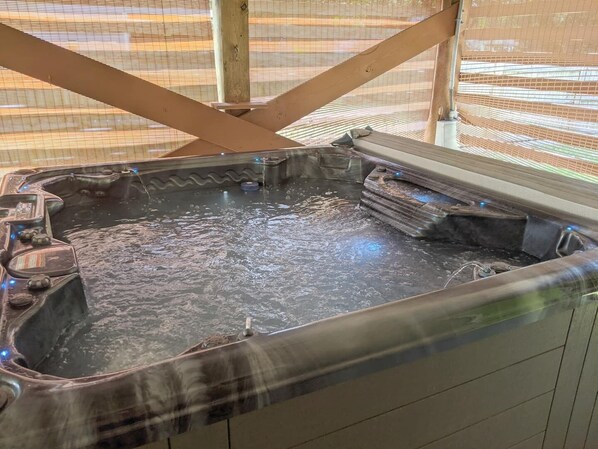 Indoor spa tub - West Side Near Avalon Pier ~ Hot Tub~Dog Friendly~Firepit + Fenced in Yard (Kill Devil Hills)