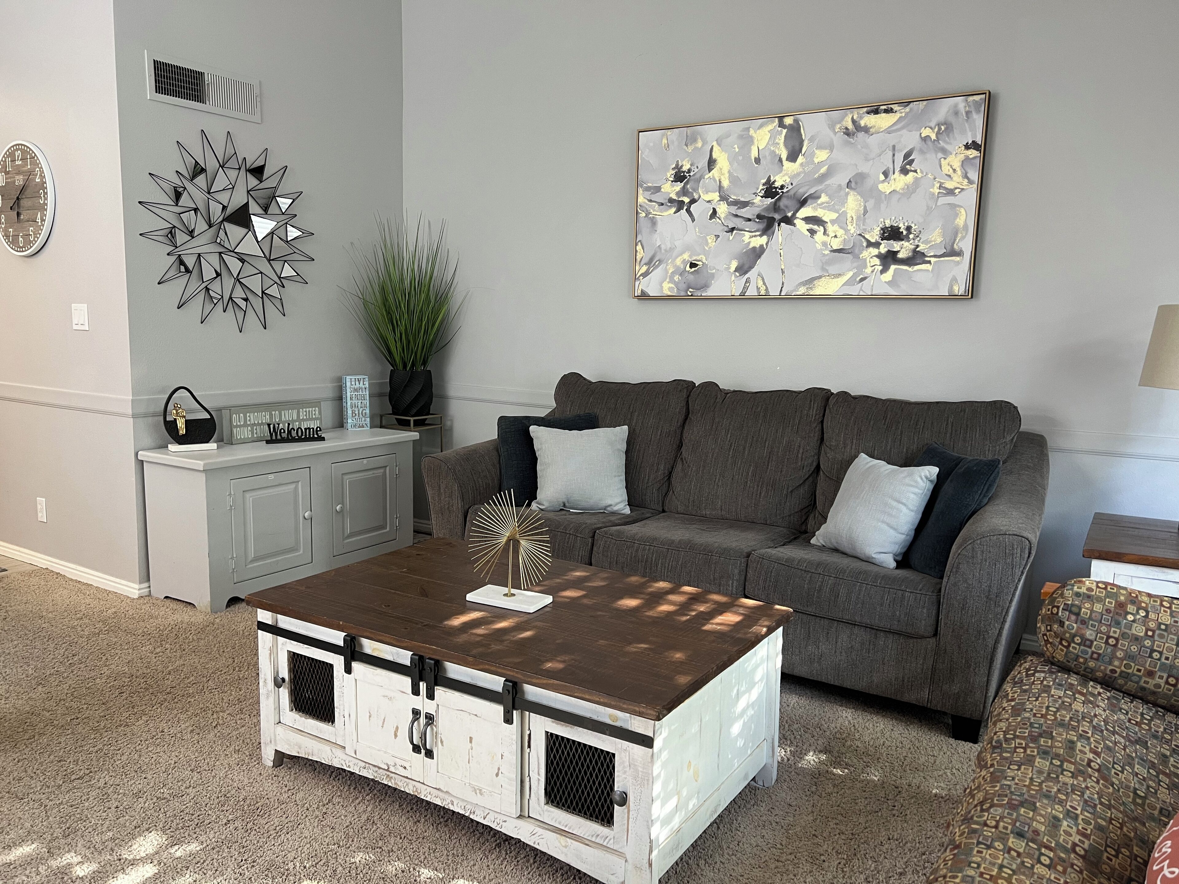 Smart TV, foosball, table tennis, books