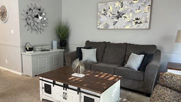 Smart TV, foosball, table tennis, books