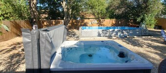 Party with a Jaccuzzi, Firepit and Backyard Games for 12+