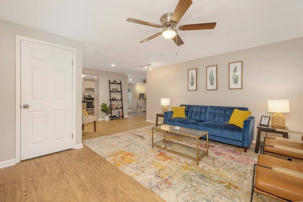 TV, fireplace, foosball, offices