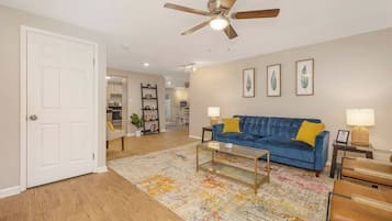 TV, fireplace, table football, offices