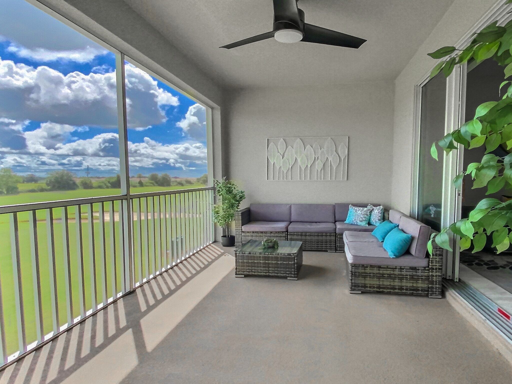 Private Balcony with amazing golf course view. 