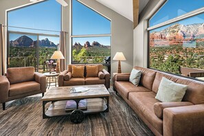 Smart TV, chimenea y libros 