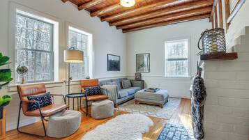 Sitting Room | Wood-Burning Fireplace