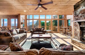 TV, fireplace, video games, Netflix