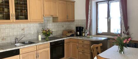 Fridge, oven, stovetop