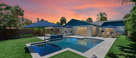 A heated pool