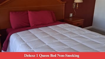 Deluxe-huone, 1 keskisuuri parisänky, tupakointi kielletty | Työpöytä, kannettavalle tietokoneelle sopiva työtila, pimennysverhot