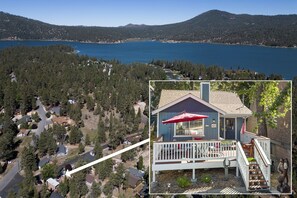 Exterior - The Cuddly Bear Cabin by Destination Big Bear : Close to the Lake! Minutes to the Village! Hot Tub! Propane BBQ! Tesla Charger! (Big Bear Lake)