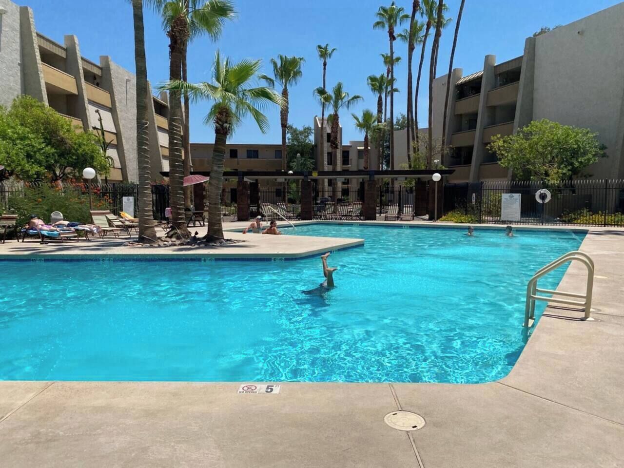 Outdoor pool, a heated pool