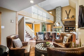 TV, fireplace, DVD player, offices - Expansive Home with Hot Tub, 1 Mile to Main St (Breckenridge)