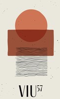 A stylized graphic with a large circle on top, a rectangle below it, and wavy lines at the bottom. The text 'VIU57' is visible at the bottom.