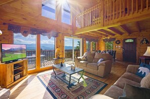 Smart TV, fireplace, DVD player