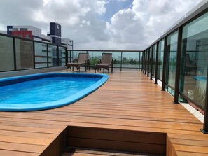 Outdoor pool - Excellent apartment 100 meters from Intermares Beach. (Cabedelo)