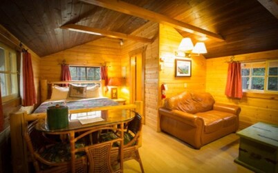Pine Cabin, Wood Fireplace, Bathtub Only