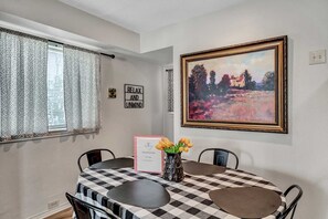 Dining - The Lodge. Modern comfort at Lake Fork. Full Kitchen. (Wood County)