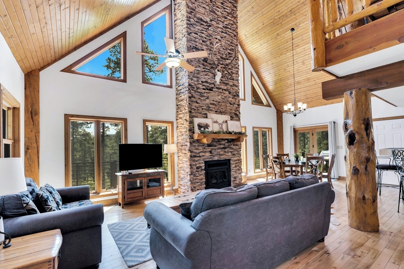 Smart TV, fireplace, table tennis