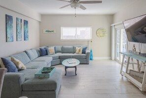 Apartment, 3 Schlafzimmer, Poolzugang | Wohnzimmer