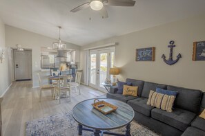 Apartment, 2 Bedrooms, Pool Access, Pool View | Living room - IRB Poolside Unit A Star5vacations (Indian Rocks Beach)