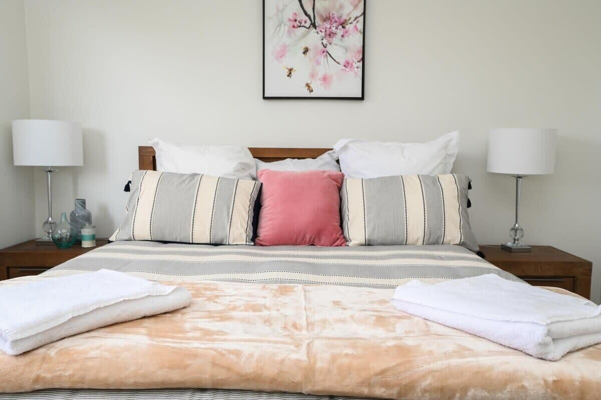 3 bedrooms, iron/ironing board, travel cot, WiFi