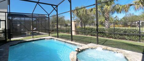 Outdoor pool, a heated pool