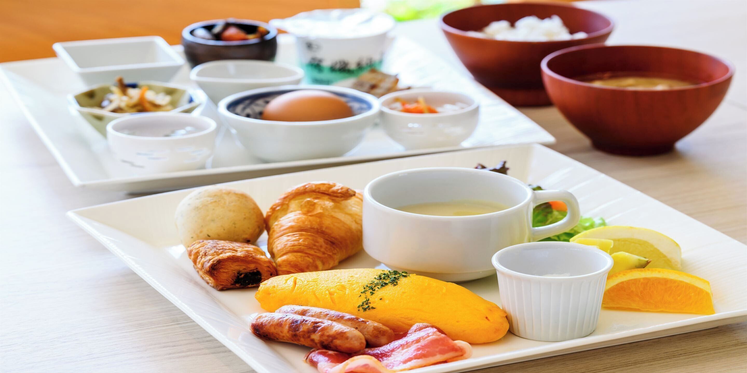 뷔페 아침 식사