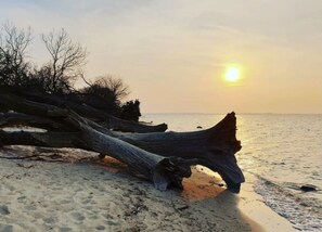 Plage à proximité, chaises longues